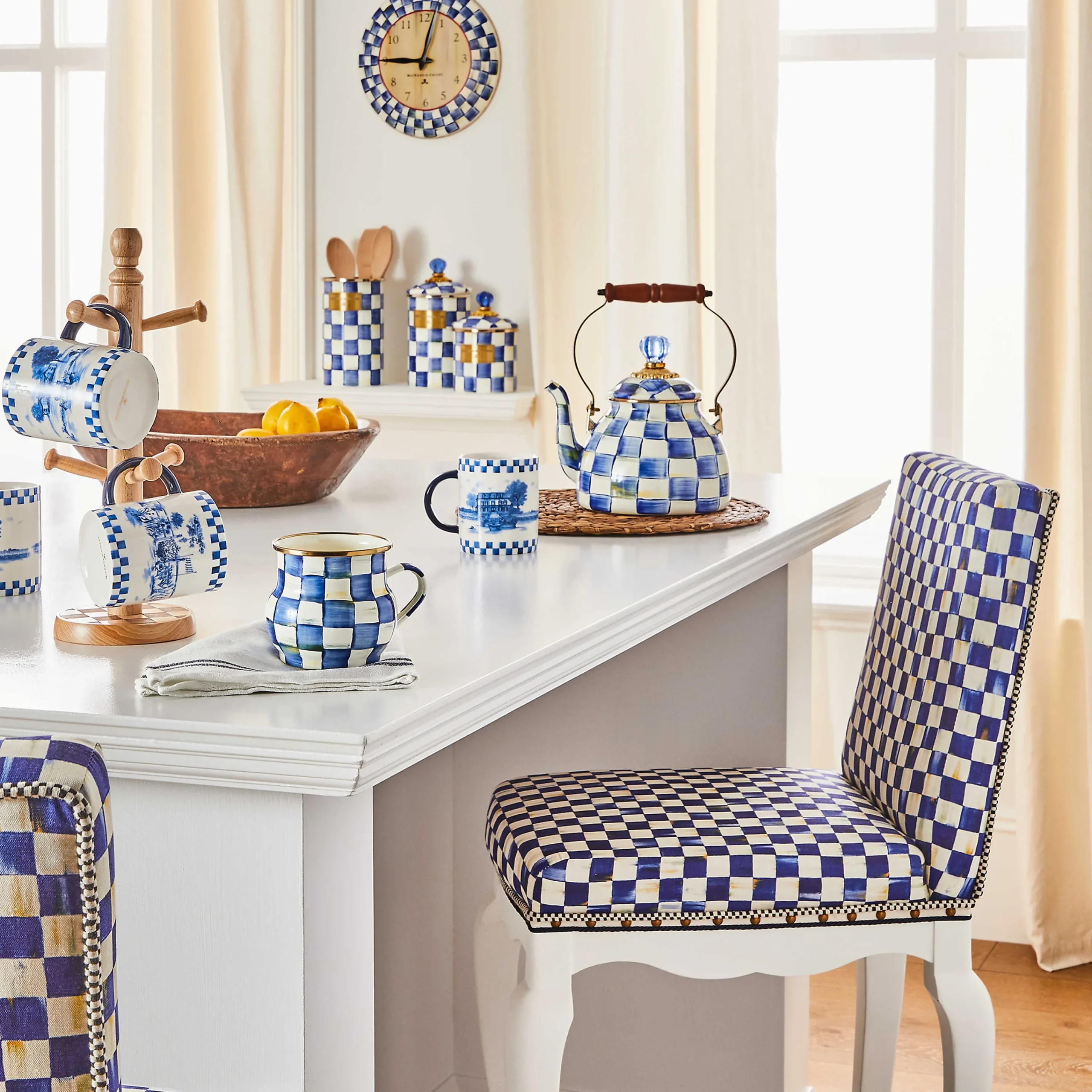MacKenzie-Childs The Coffee Shop|Tea Kettles<Royal Check 2 Quart Tea Kettle