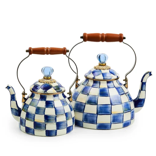 MacKenzie-Childs The Coffee Shop|Tea Kettles<Royal Check 2 Quart Tea Kettle