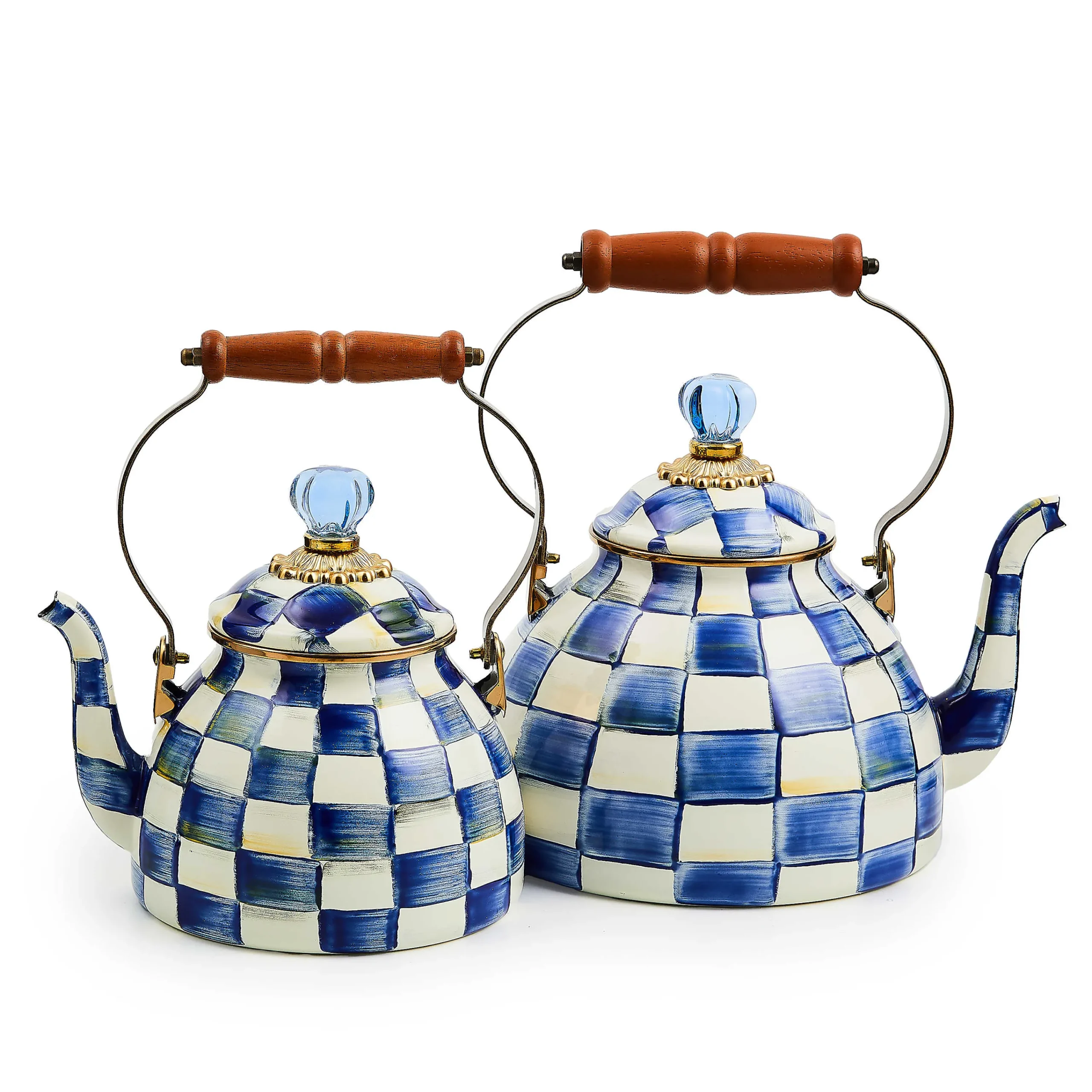 MacKenzie-Childs The Coffee Shop|Tea Kettles<Royal Check 2 Quart Tea Kettle