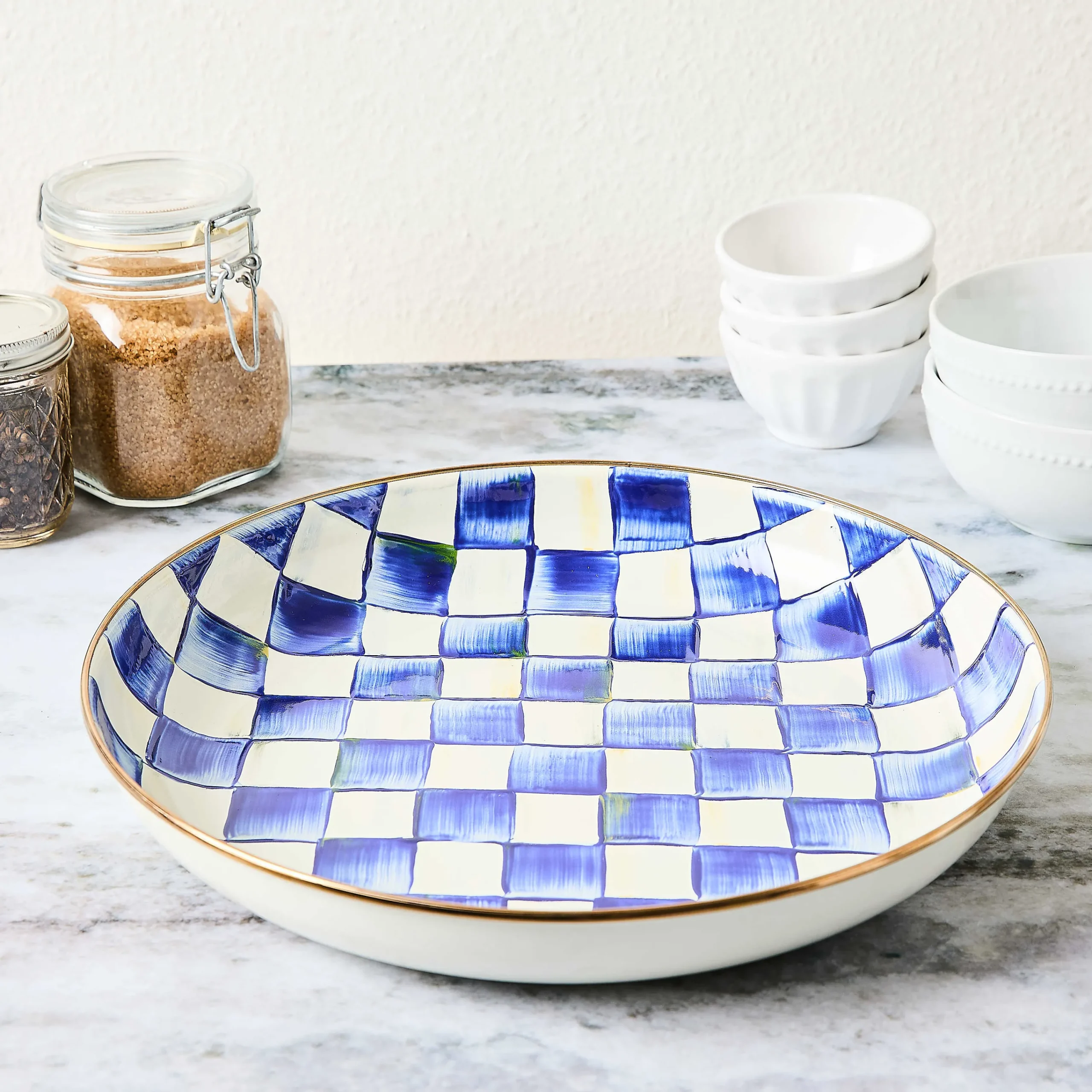 MacKenzie-Childs Serveware<Royal Check Abundant Bowl
