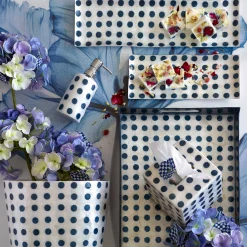 MacKenzie-Childs Spring|Greenery & Florals<Royal Check Blue Hydrangea