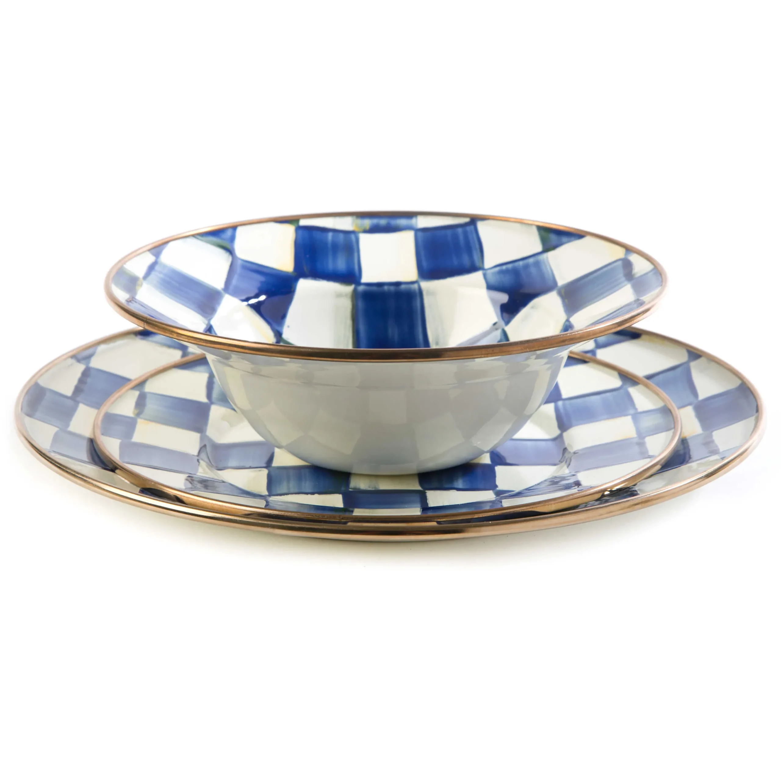 MacKenzie-Childs Dinnerware & Flatware<Royal Check Breakfast Bowl