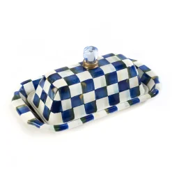 MacKenzie-Childs Serveware<Royal Check Butter Box