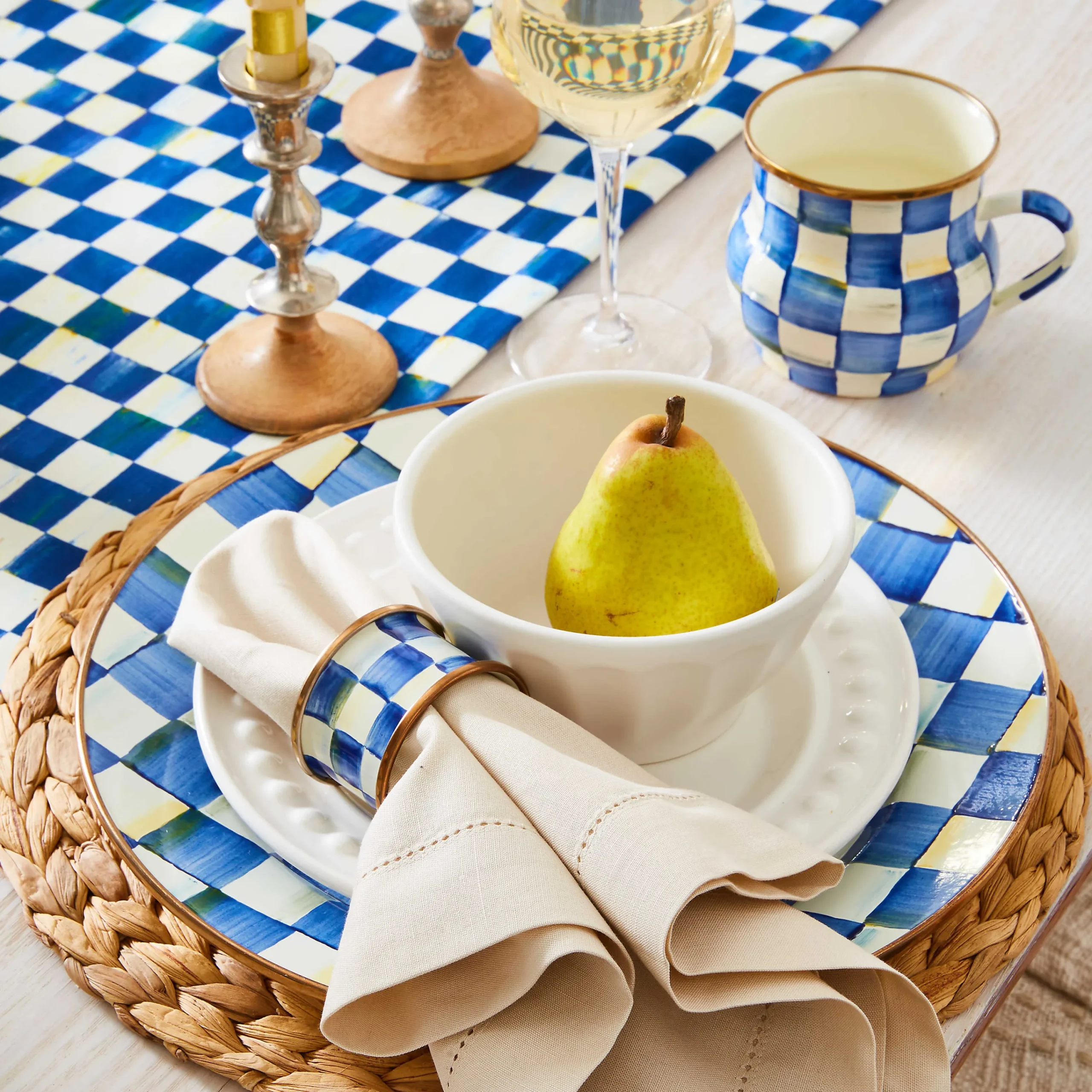 MacKenzie-Childs Dinnerware & Flatware<Royal Check Charger/Plate