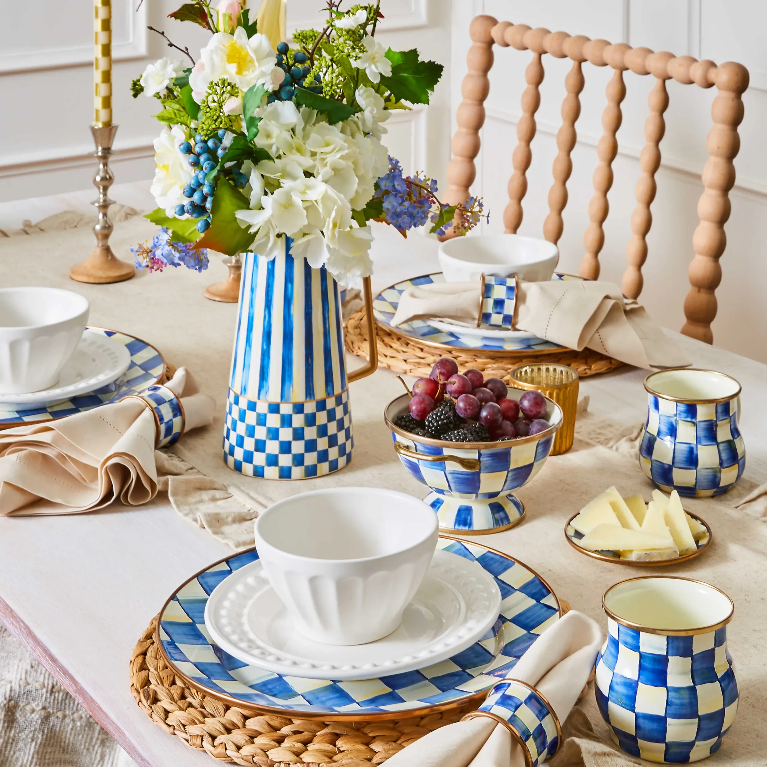 MacKenzie-Childs Dinnerware & Flatware<Royal Check Charger/Plate