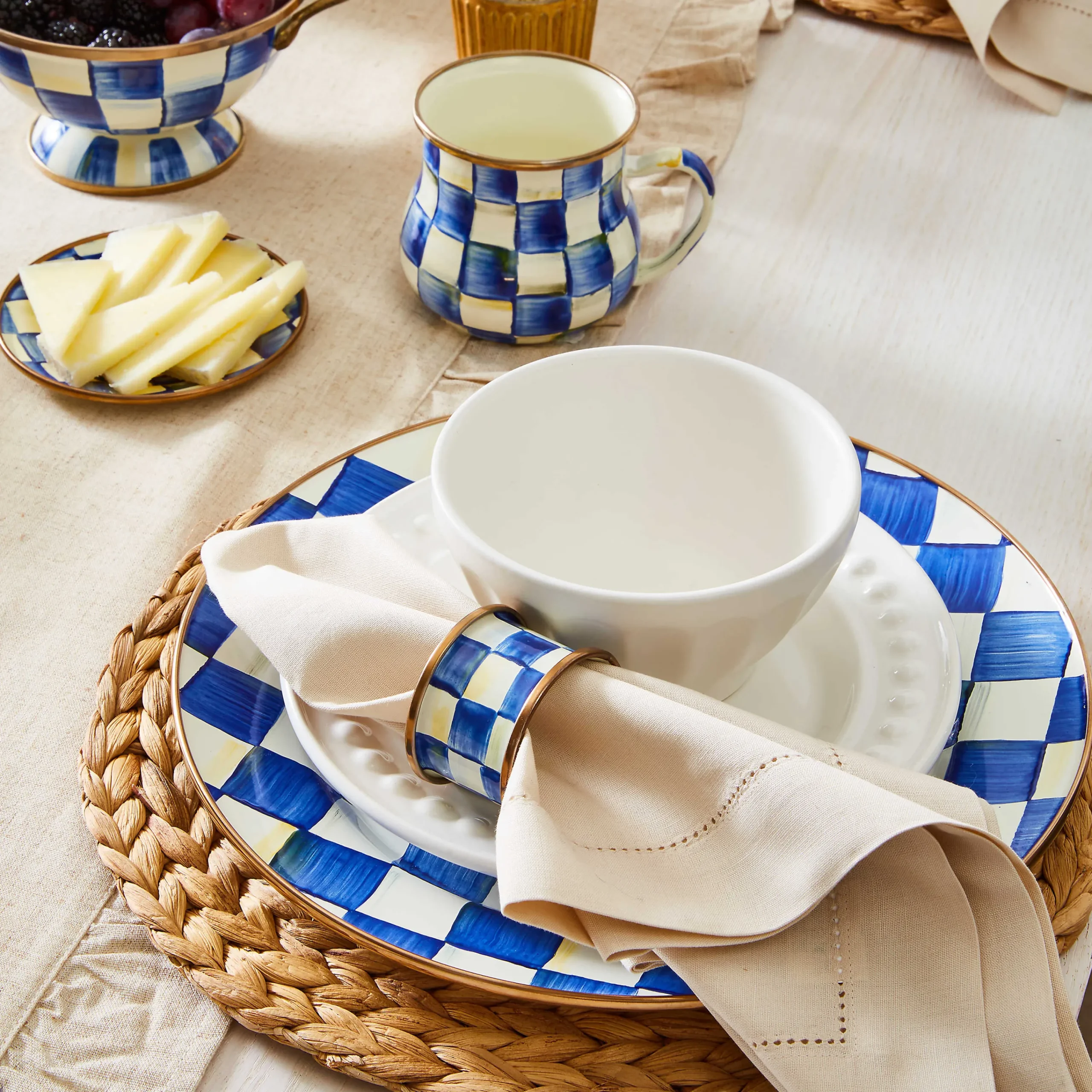 MacKenzie-Childs Dinnerware & Flatware<Royal Check Charger/Plate