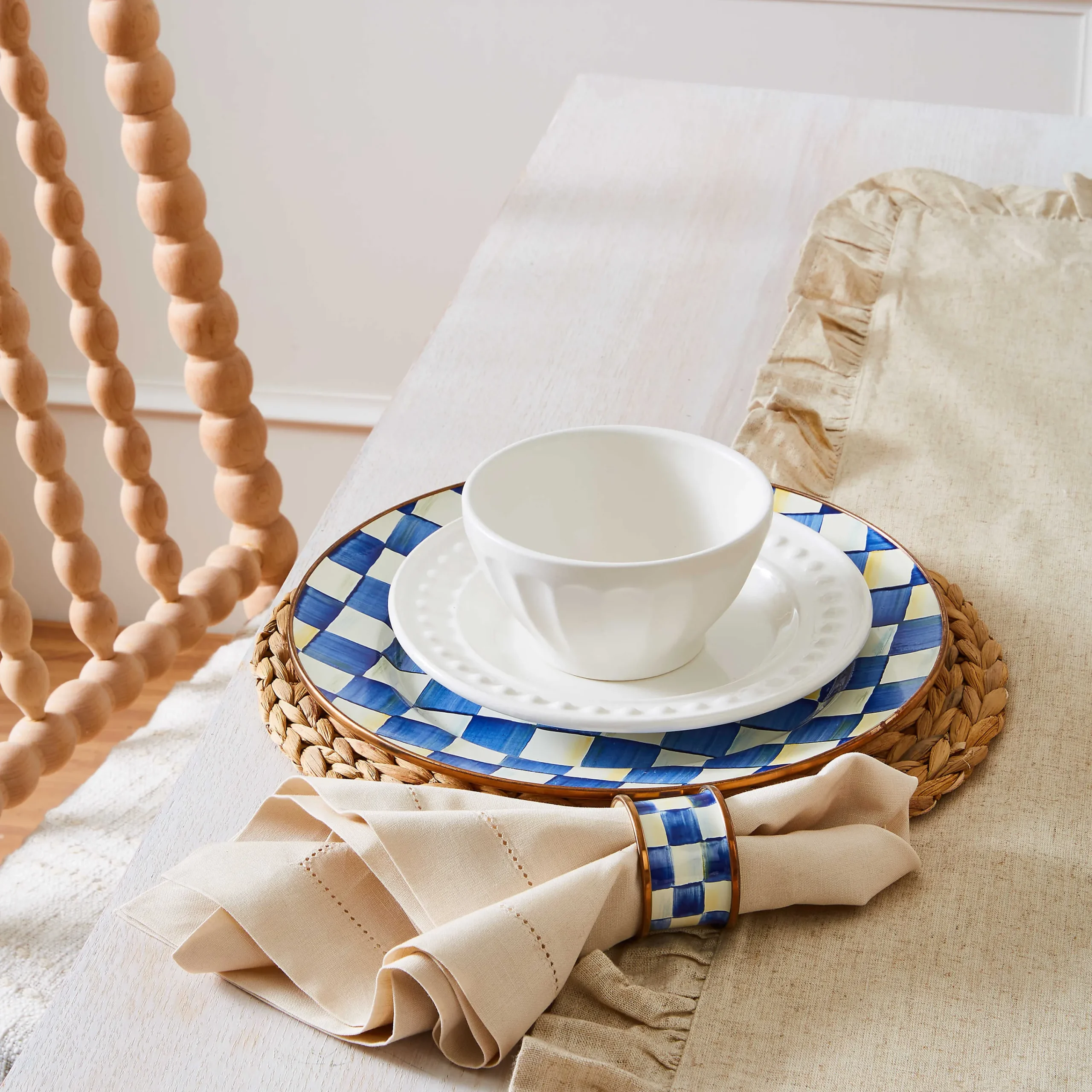 MacKenzie-Childs Dinnerware & Flatware<Royal Check Charger/Plate