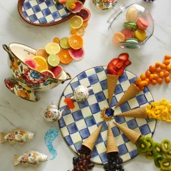 MacKenzie-Childs Serveware<Royal Check Cheese Course