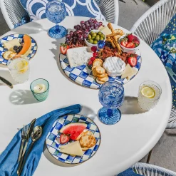 MacKenzie-Childs Serveware<Royal Check Cheese Course