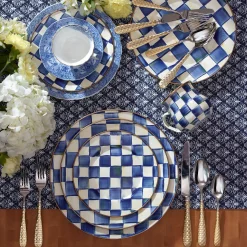 MacKenzie-Childs Dinnerware & Flatware<Royal Check Dinner Plate