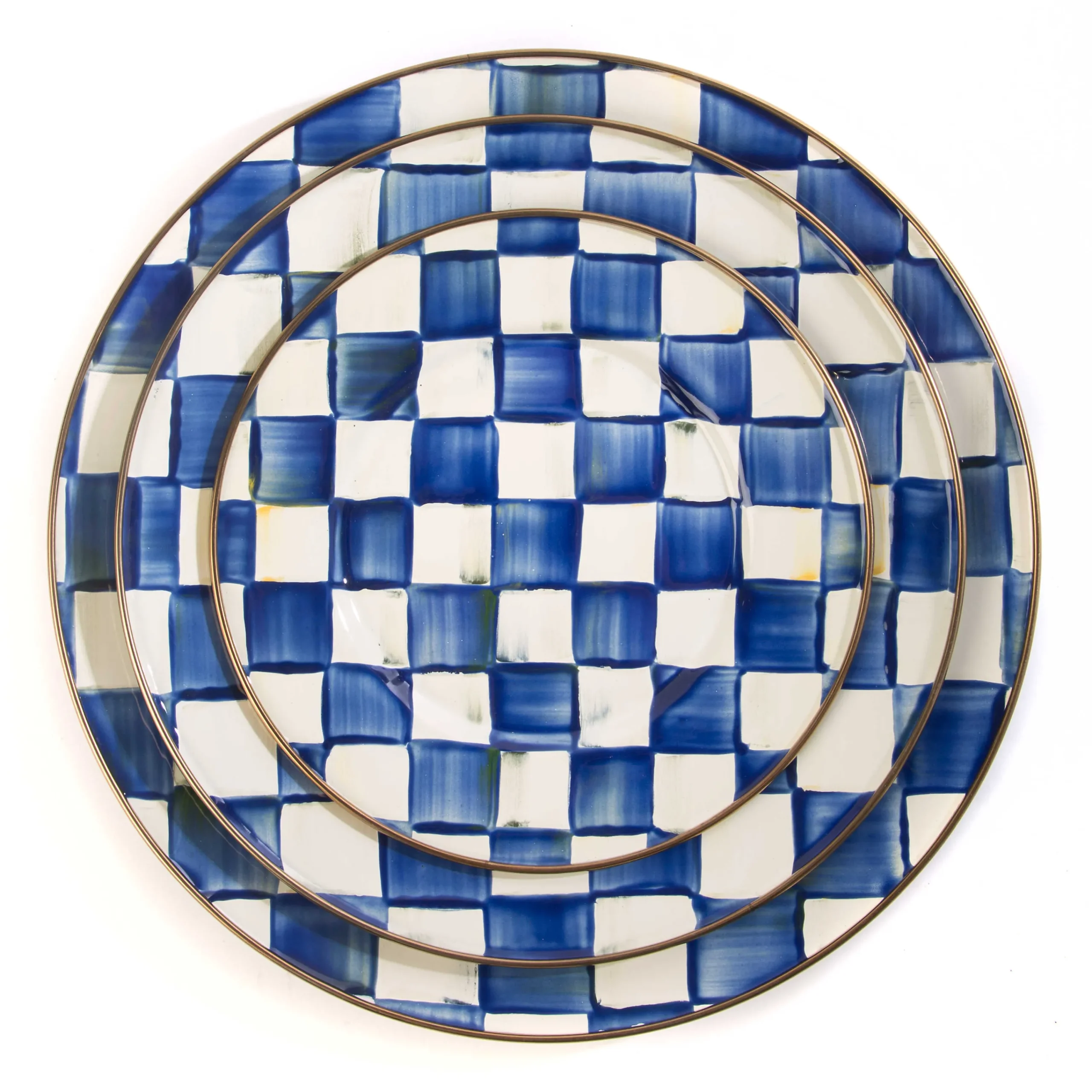 MacKenzie-Childs Dinnerware & Flatware<Royal Check Dinner Plate