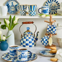 MacKenzie-Childs Dinnerware & Flatware<Royal Check Dinner Plate