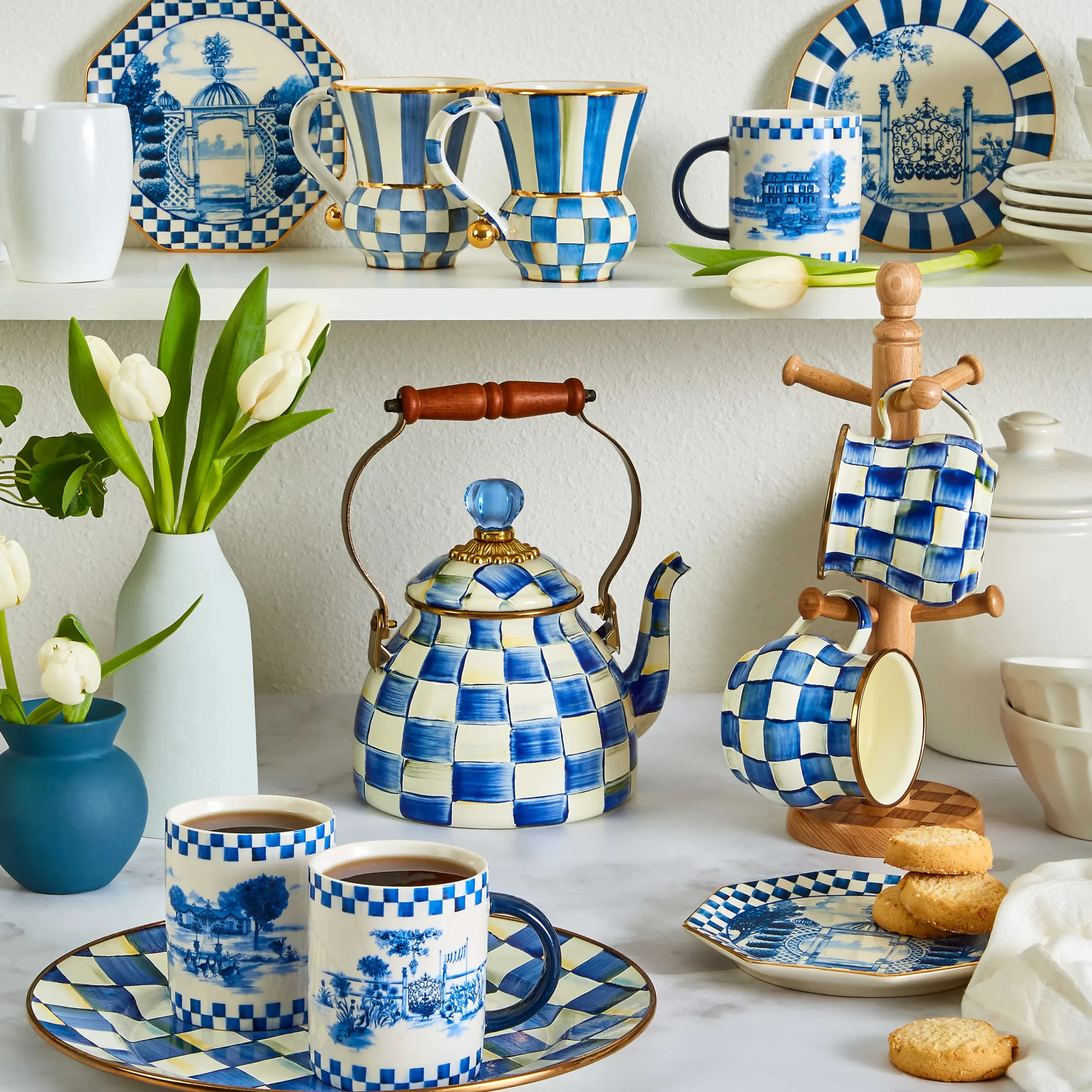 MacKenzie-Childs Dinnerware & Flatware<Royal Check Dinner Plate