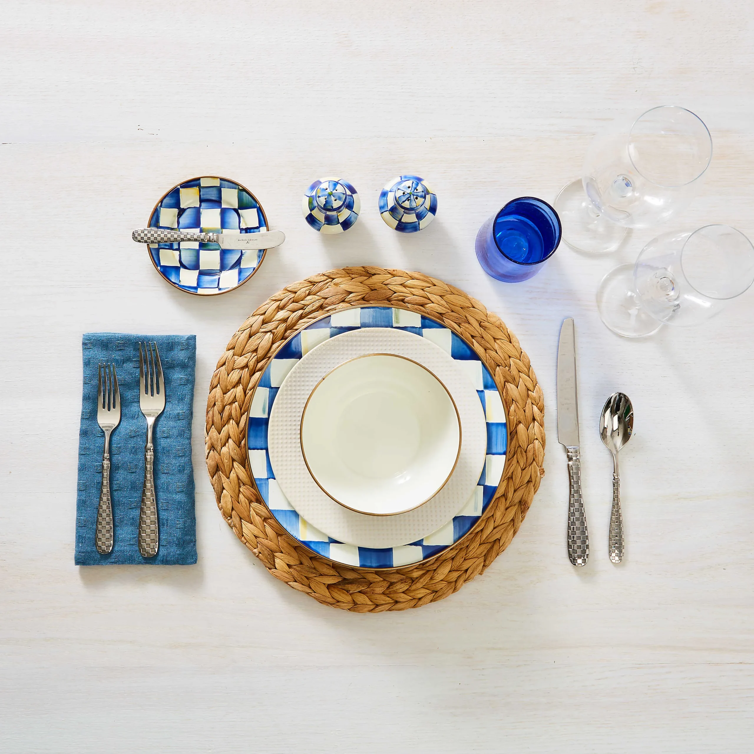 MacKenzie-Childs Dinnerware & Flatware<Royal Check Dinner Plate