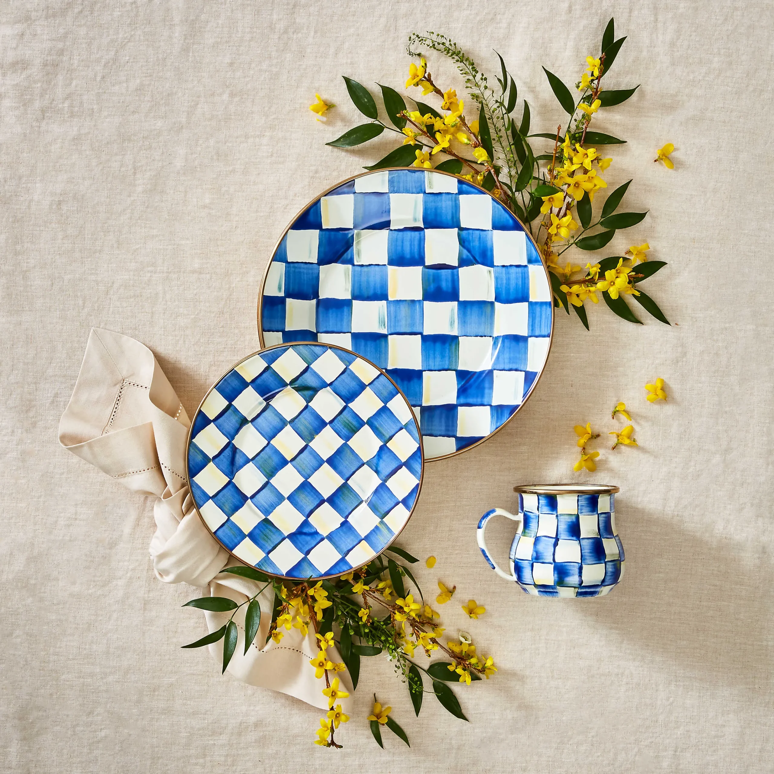 MacKenzie-Childs Dinnerware & Flatware<Royal Check Dinner Plate