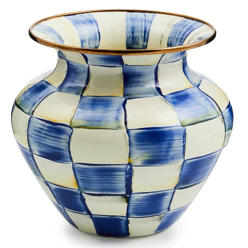 MacKenzie-Childs Spring|Room Accents<Royal Check Enamel Large Vase