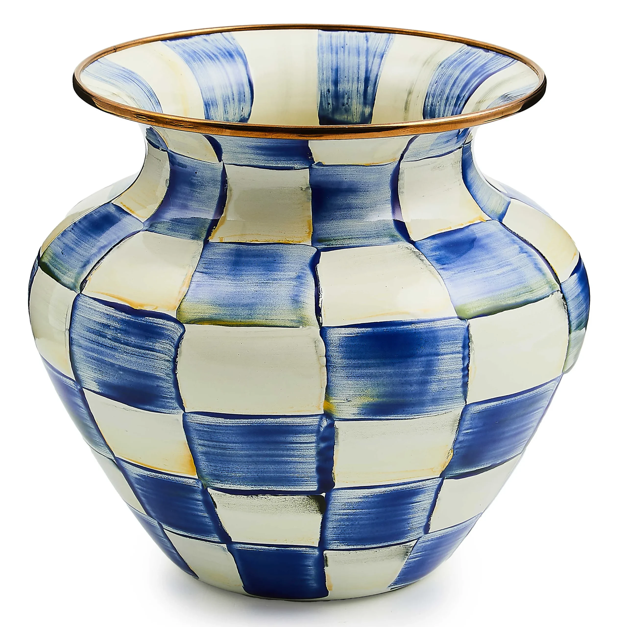 MacKenzie-Childs Spring|Room Accents<Royal Check Enamel Large Vase