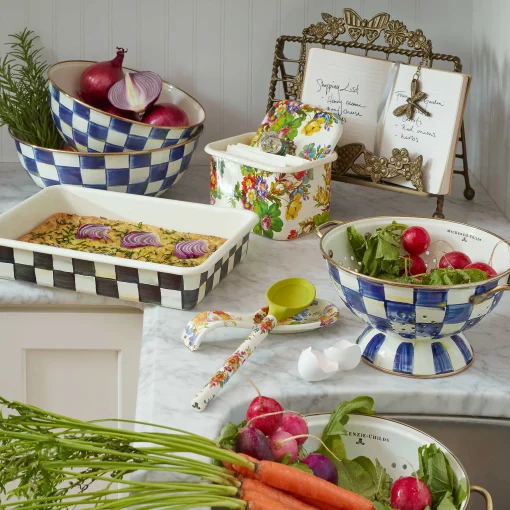 MacKenzie-Childs Serveware<Royal Check Extra Large Everyday Bowl