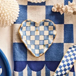 MacKenzie-Childs Bar Entertaining|Serveware<Royal Check Fluted Heart Plate