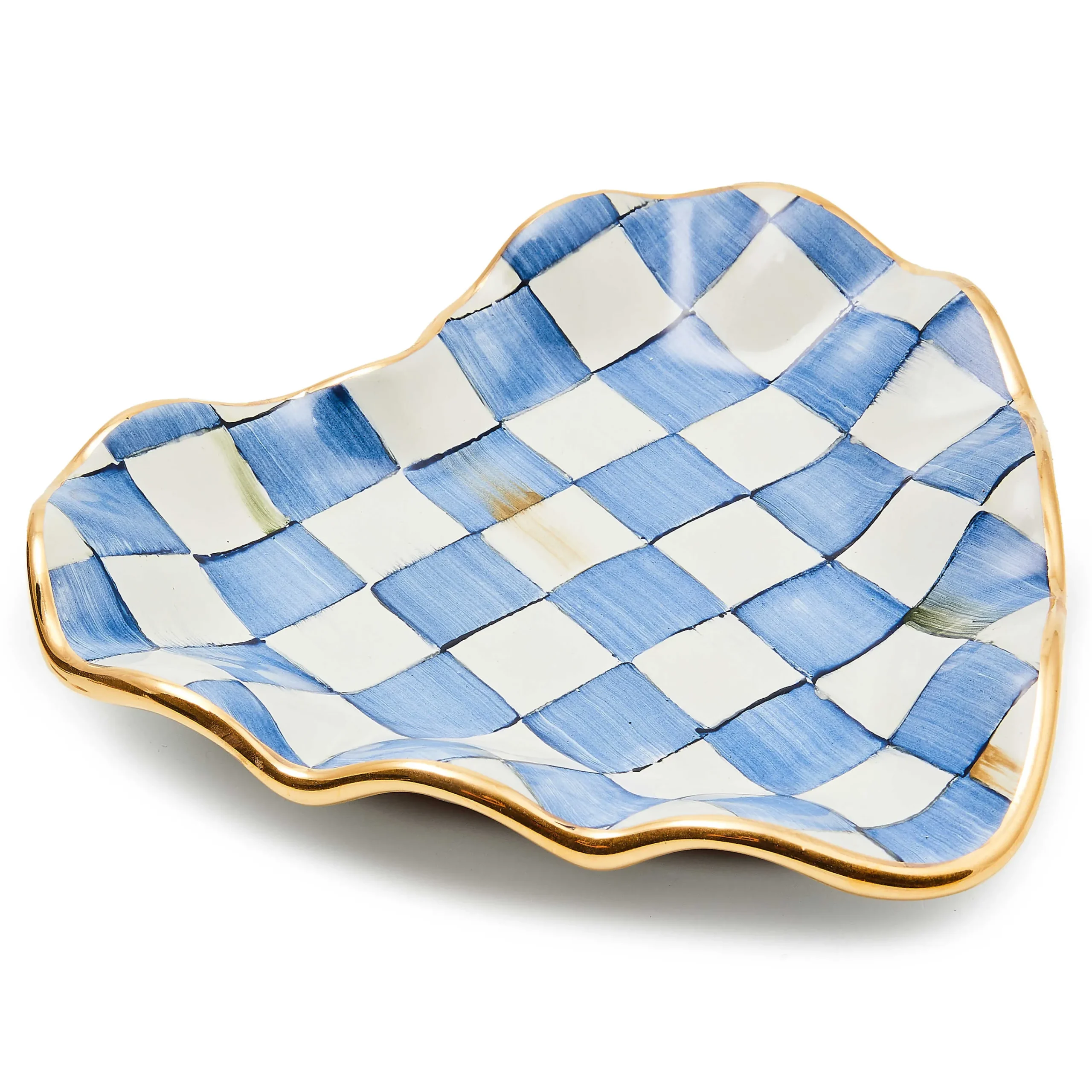 MacKenzie-Childs Bar Entertaining|Serveware<Royal Check Fluted Heart Plate
