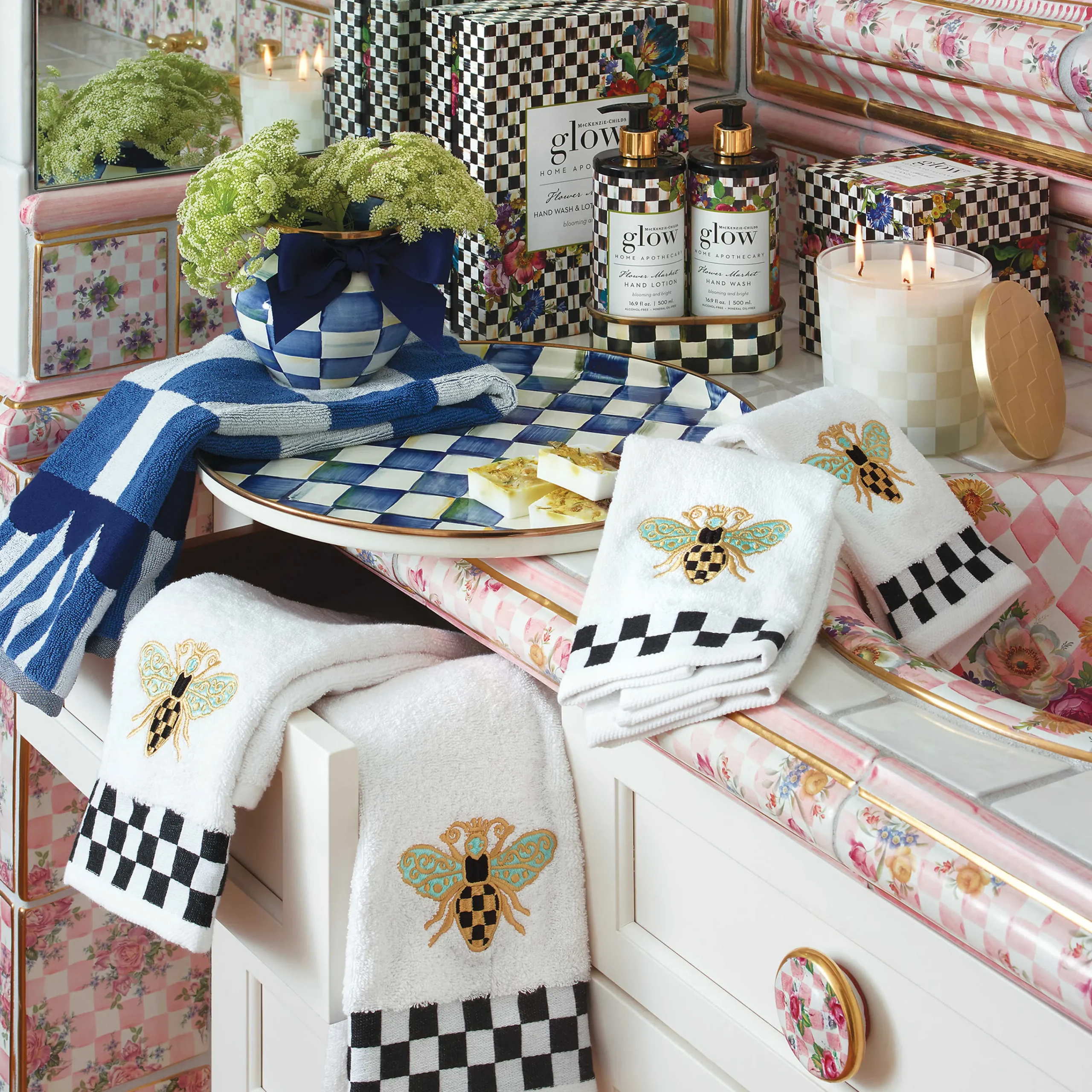 MacKenzie-Childs Bath & Bath Accessories<Royal Check Hand Towel