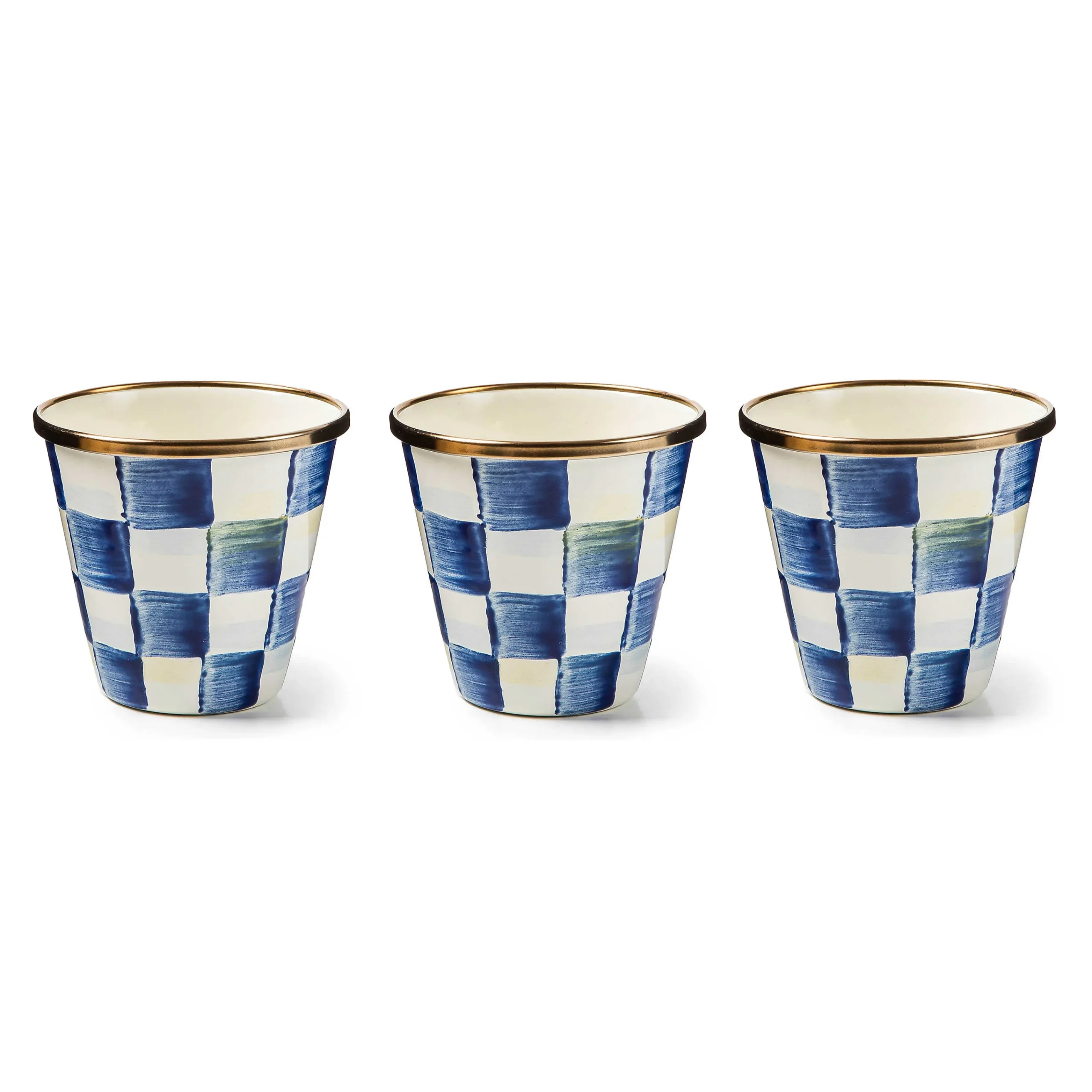 MacKenzie-Childs Spring|The Fall Shop<Royal Check Herb Pots, Set of 3
