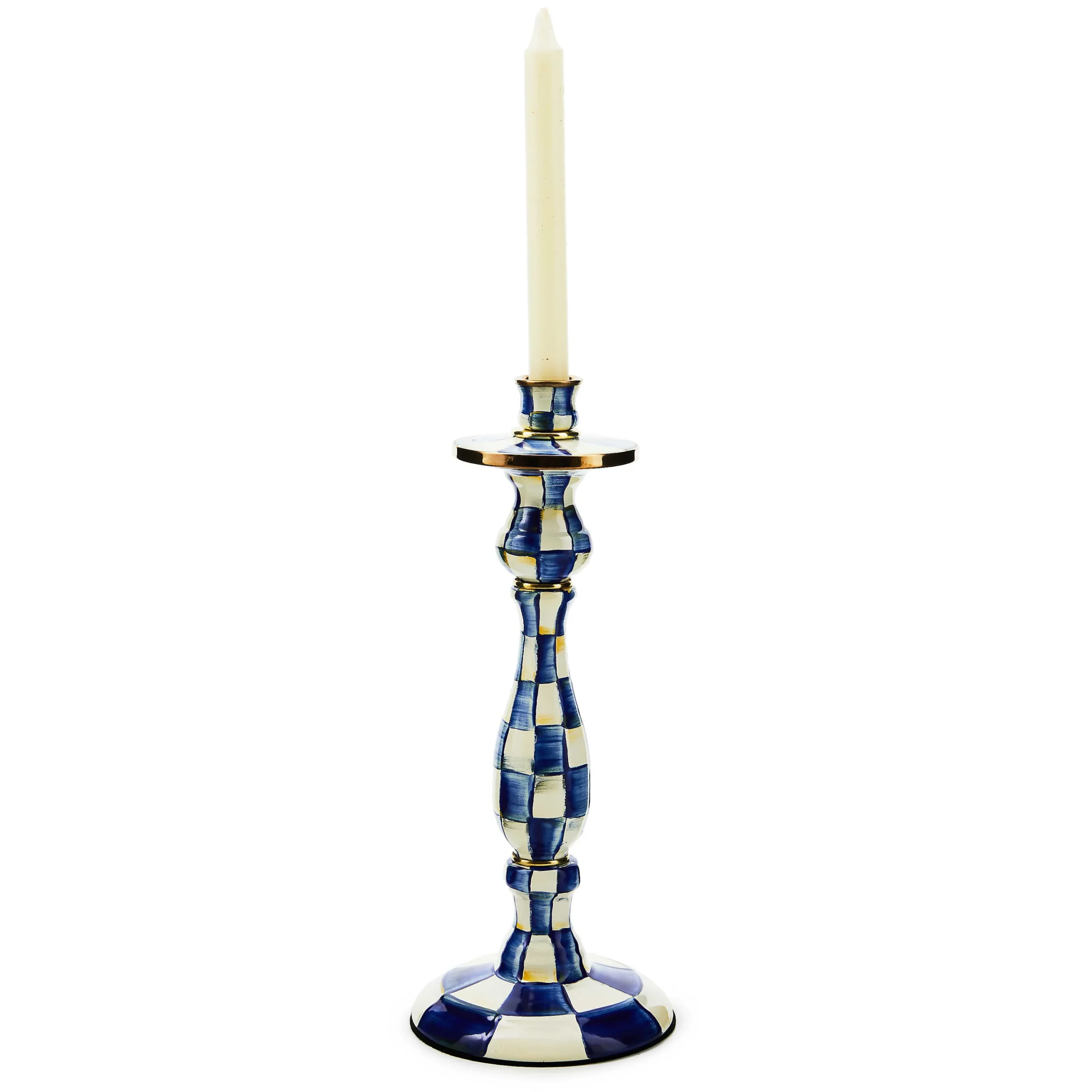 MacKenzie-Childs Candles & Fragrances<Royal Check Large Candlestick