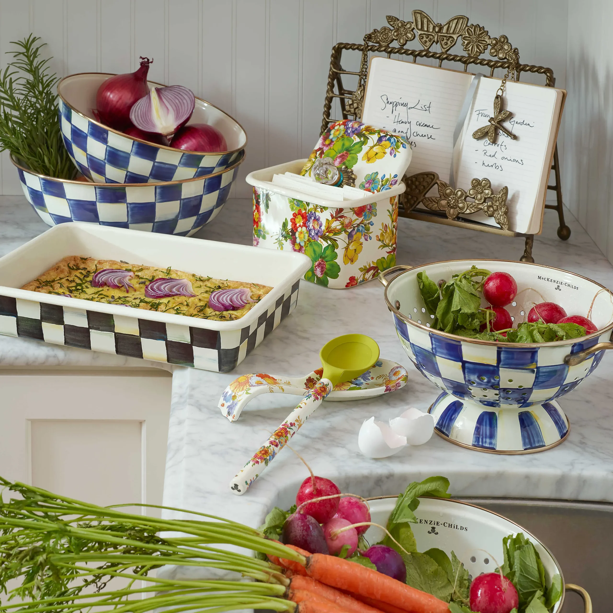 MacKenzie-Childs Serveware<Royal Check Large Everyday Bowl