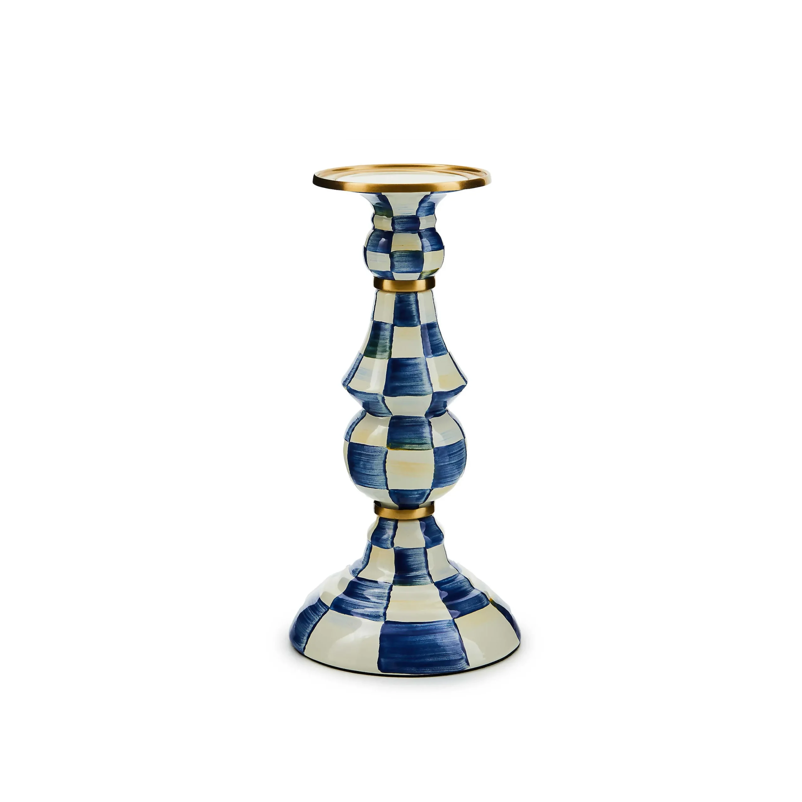 MacKenzie-Childs Candles & Fragrances<Royal Check Large Pillar Candlestick