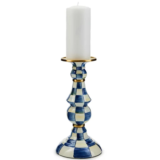 MacKenzie-Childs Candles & Fragrances<Royal Check Large Pillar Candlestick
