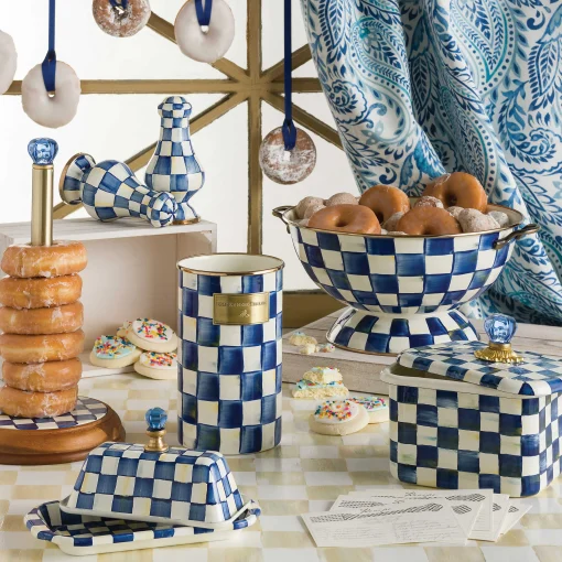 MacKenzie-Childs Table Accessories|Serveware<Royal Check Large Salt  Pepper Shakers