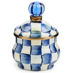 MacKenzie-Childs The Coffee Shop|Serveware<Royal Check Lidded Sugar Bowl