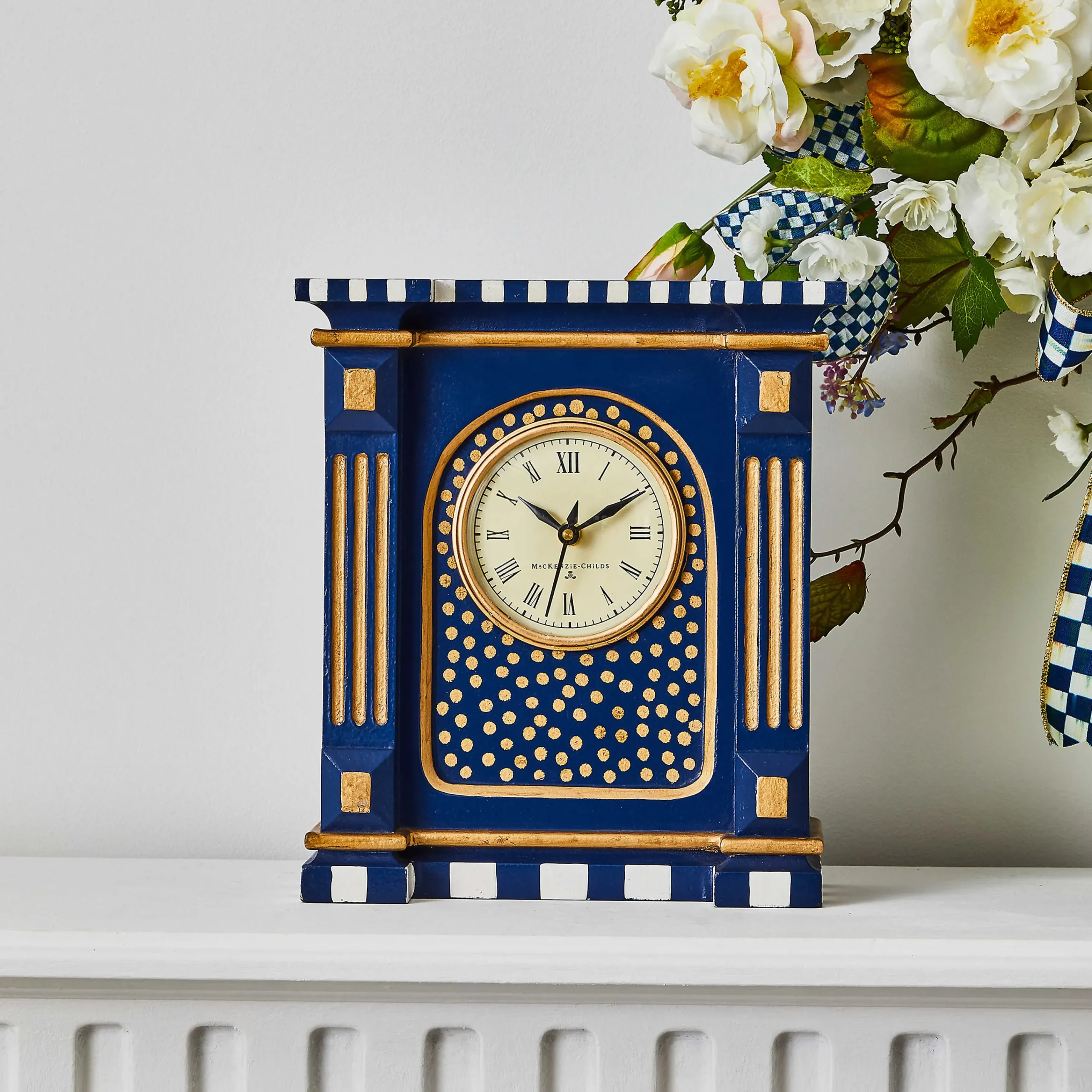 MacKenzie-Childs Room Accents<Royal Check Mantel Clock