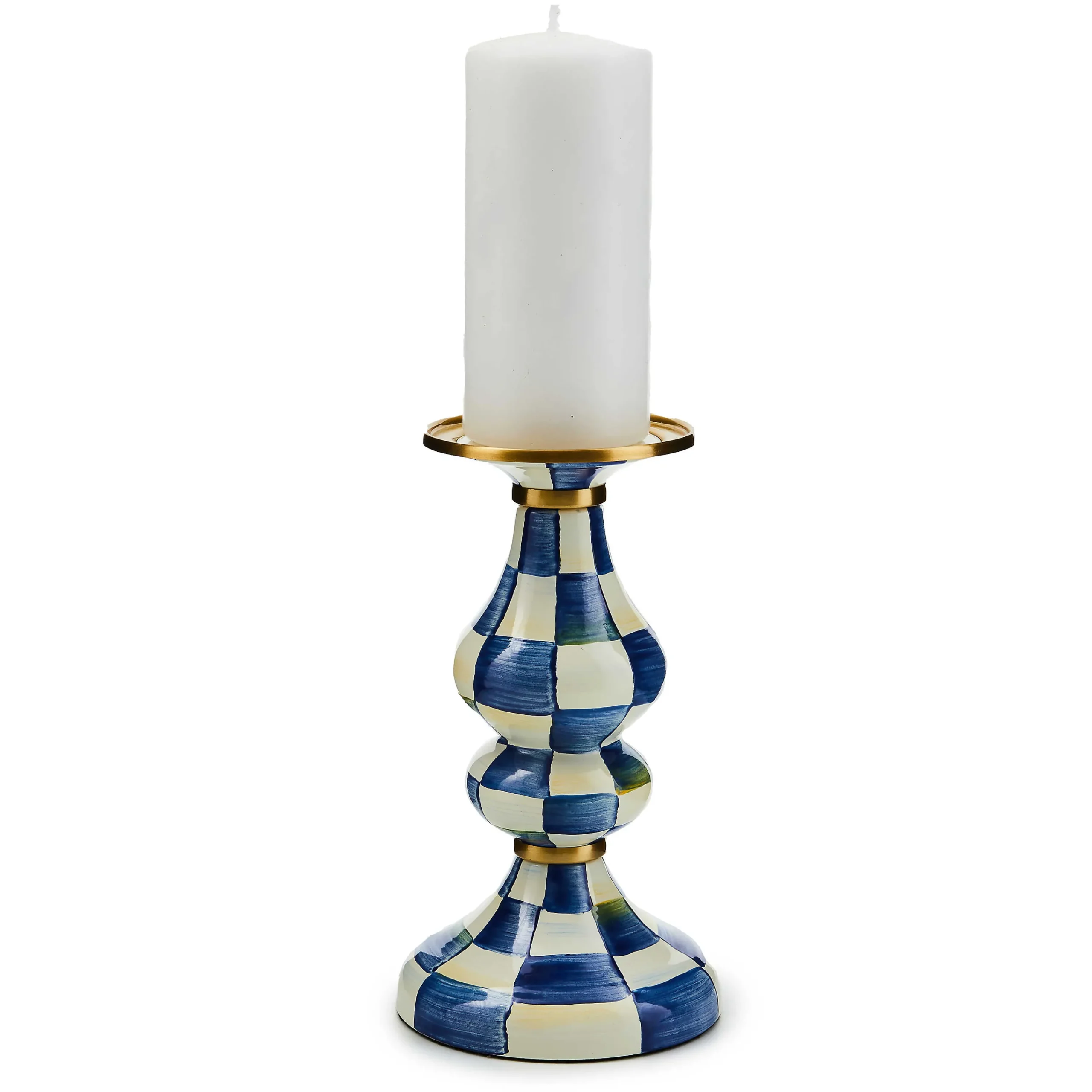 MacKenzie-Childs Candles & Fragrances<Royal Check Medium Pillar Candlestick