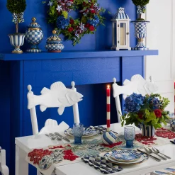 MacKenzie-Childs Room Accents<Royal Check Pedestal Tabletop Urn