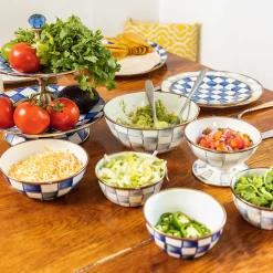 MacKenzie-Childs Bar Entertaining|Serveware<Royal Check Pinch Bowl