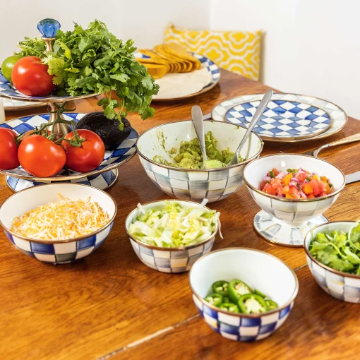 MacKenzie-Childs Bar Entertaining|Serveware<Royal Check Pinch Bowl