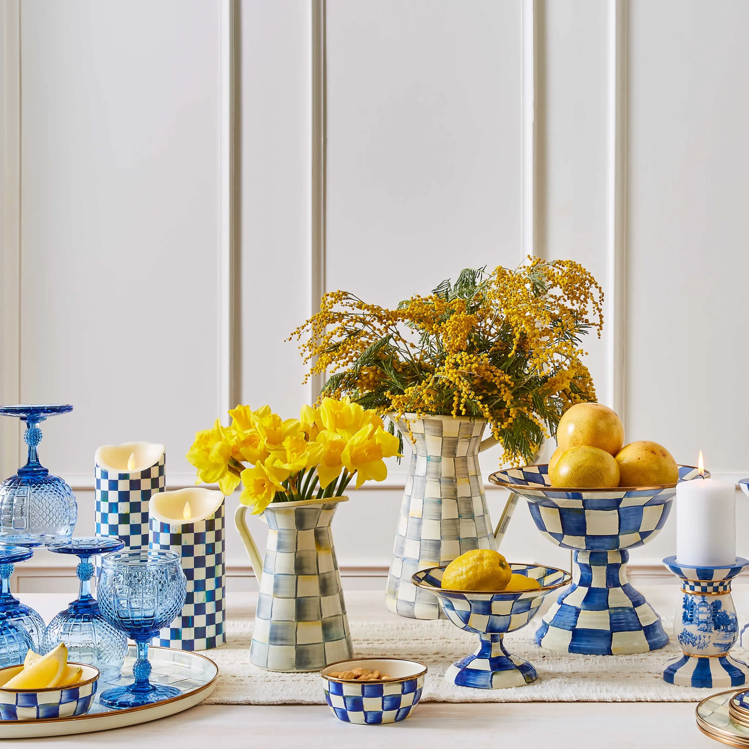 MacKenzie-Childs Bar Entertaining|Serveware<Royal Check Pinch Bowl