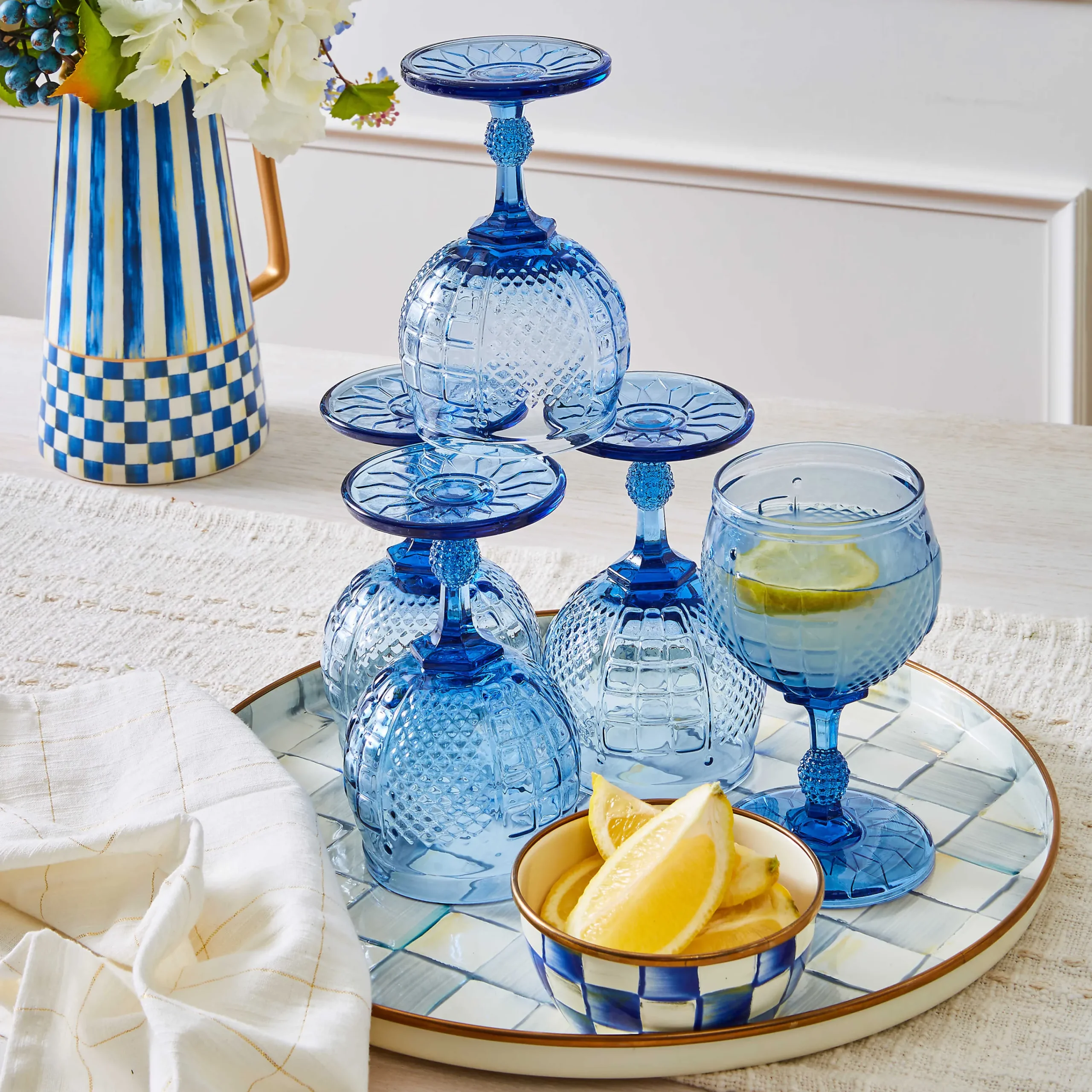 MacKenzie-Childs Bar Entertaining|Serveware<Royal Check Pinch Bowl