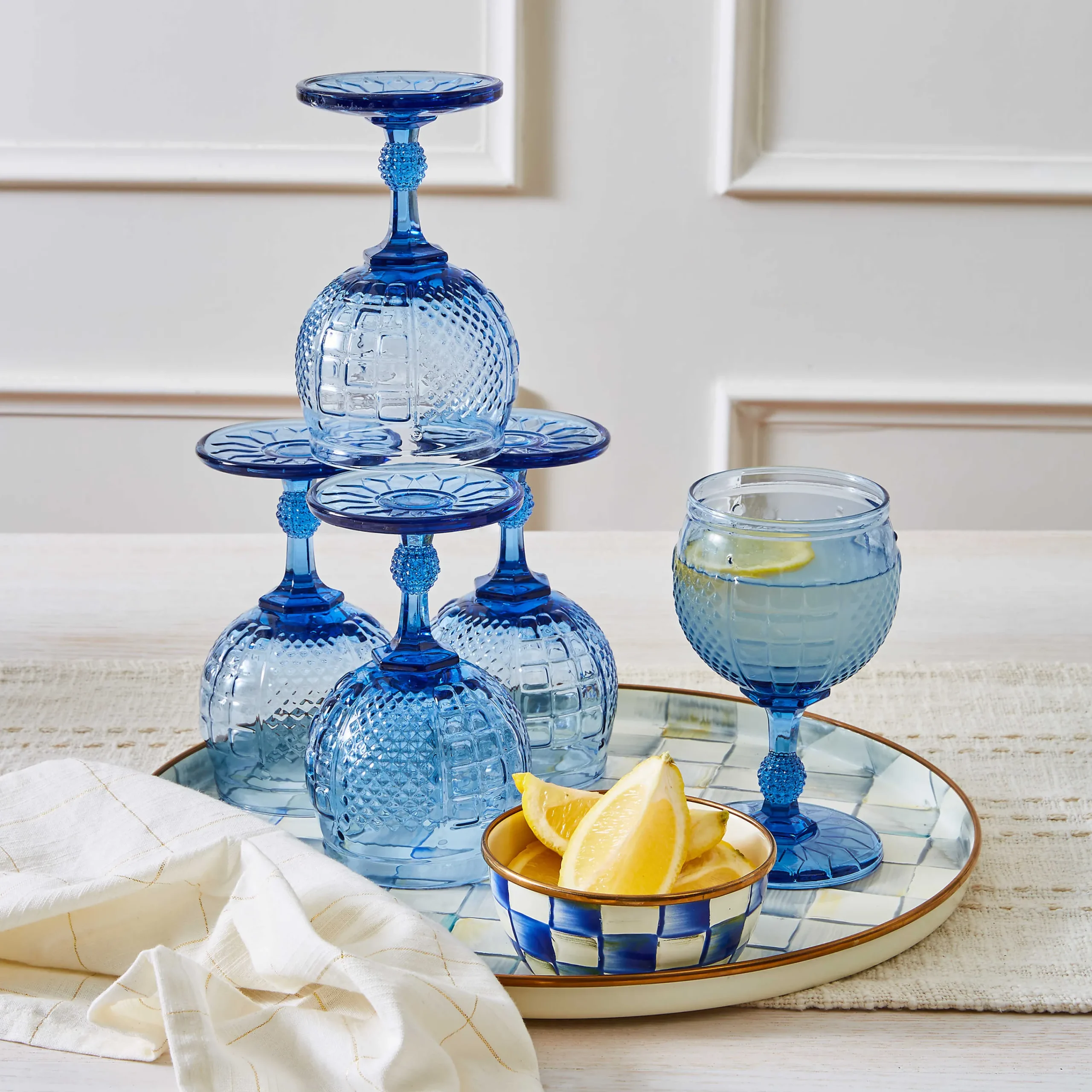 MacKenzie-Childs Bar Entertaining|Serveware<Royal Check Pinch Bowl