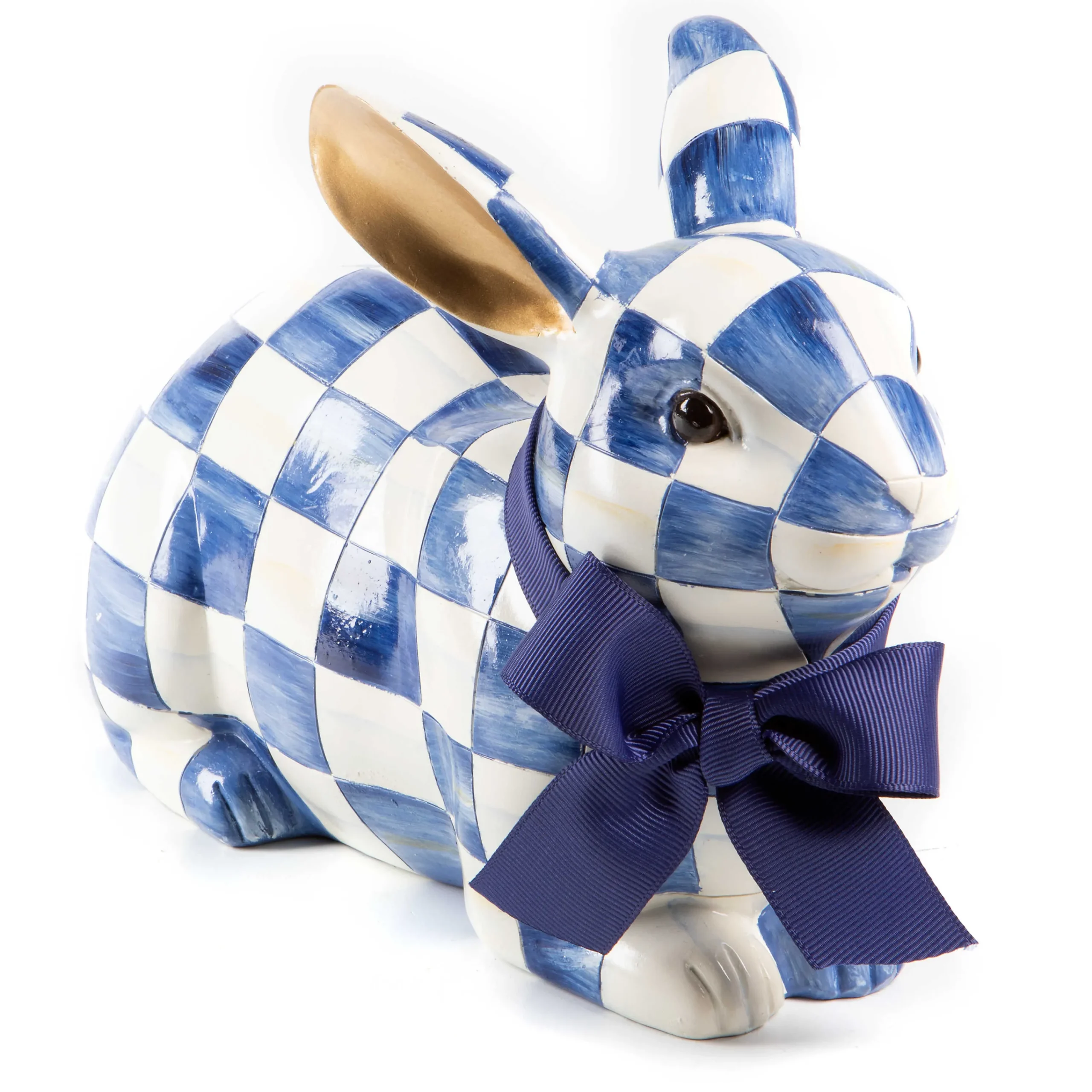 MacKenzie-Childs Easter|Spring<Royal Check Resting Bunny
