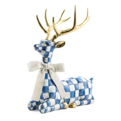 MacKenzie-Childs Holiday|Room Accents<Royal Check Resting Deer