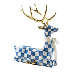 MacKenzie-Childs Holiday|Room Accents<Royal Check Resting Deer