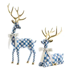 MacKenzie-Childs Holiday|Room Accents<Royal Check Resting Deer