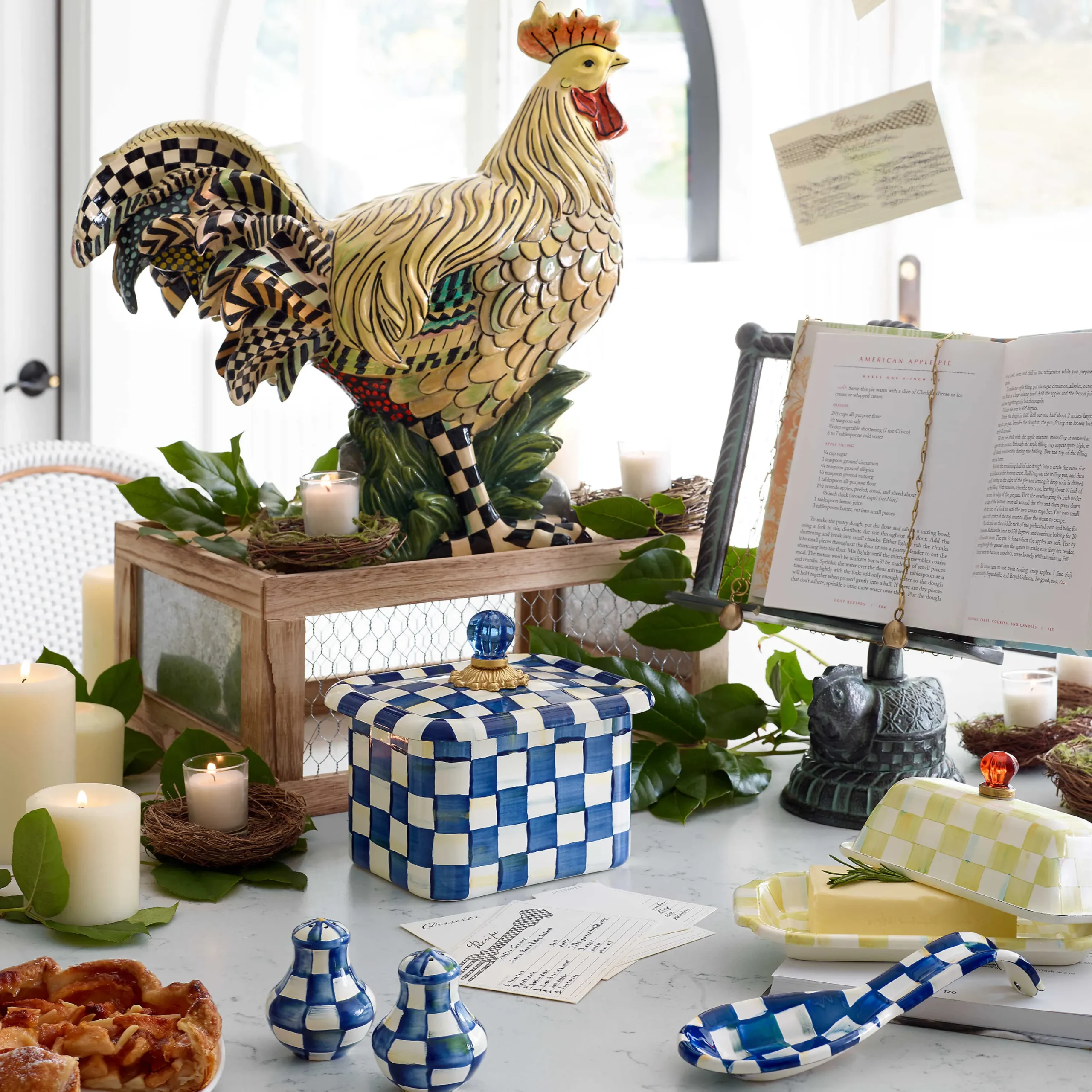 MacKenzie-Childs Table Accessories|Serveware<Royal Check Salt  Pepper Shakers