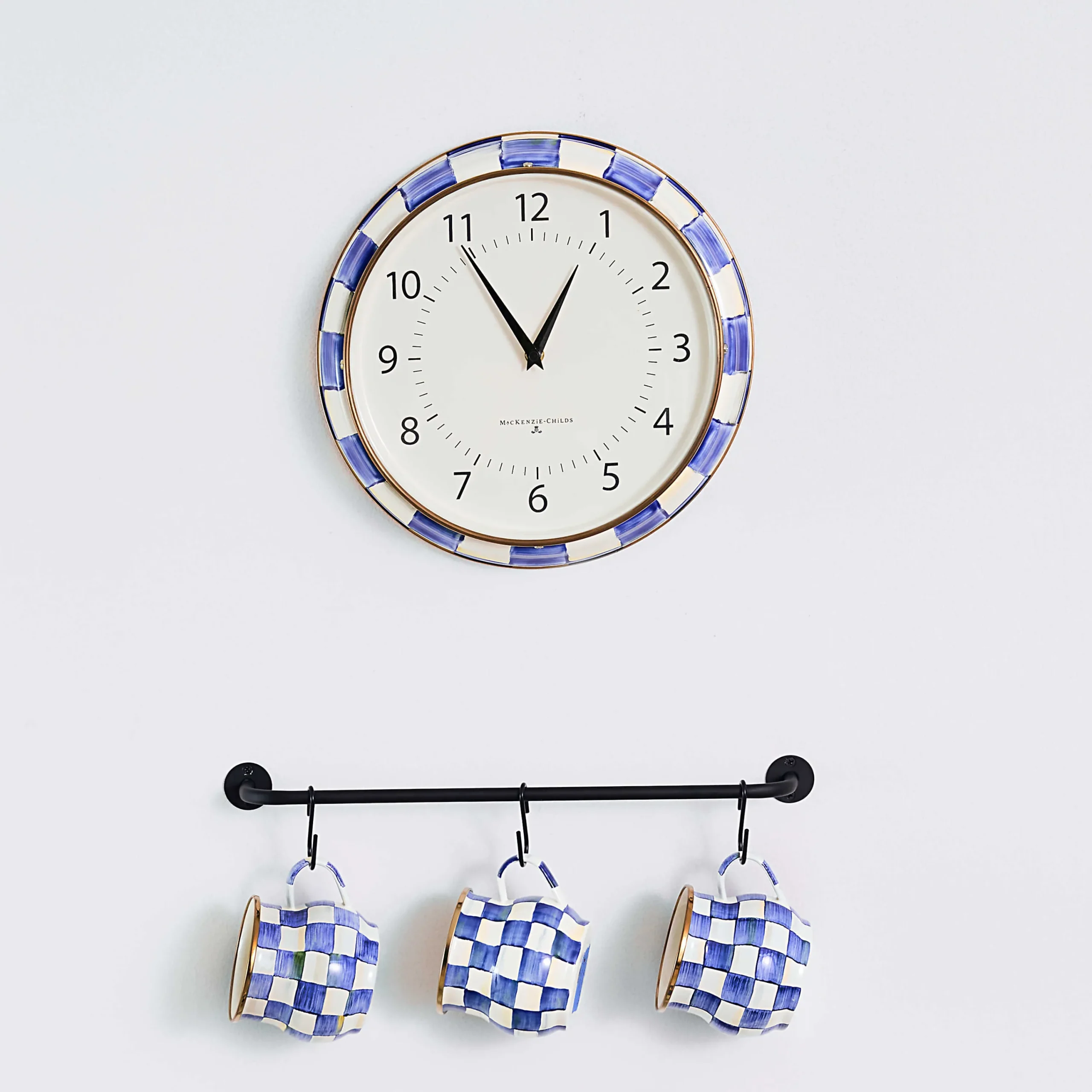 MacKenzie-Childs Room Accents<Royal Check School Wall Clock
