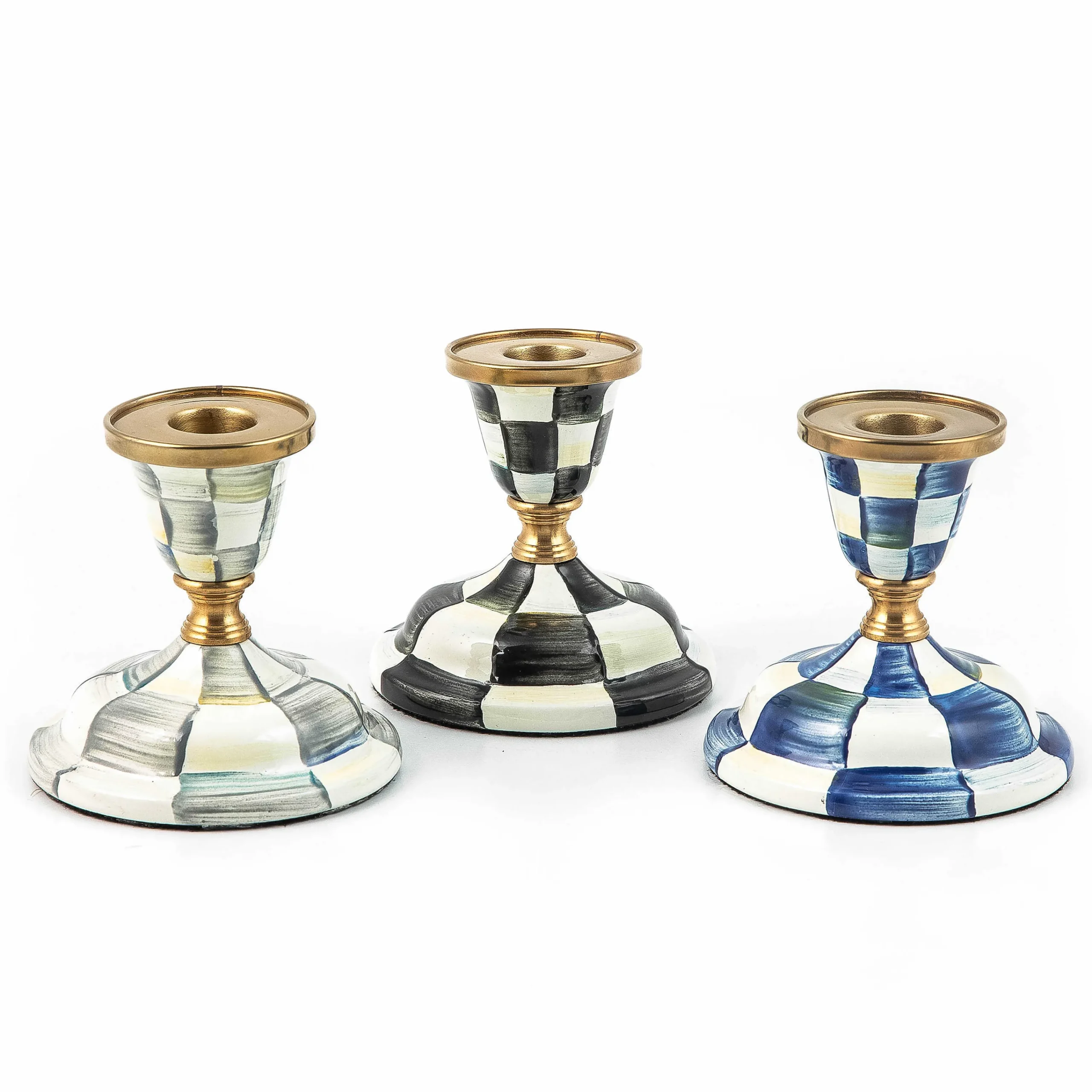 MacKenzie-Childs Candles & Fragrances<Royal Check Short Candlestick