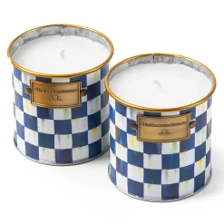 MacKenzie-Childs Spring|Candles & Fragrances<Royal Check Small Citronella Candles, Set of 2