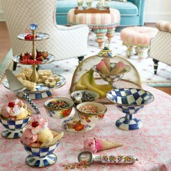 MacKenzie-Childs Serveware<Royal Check Small Compote