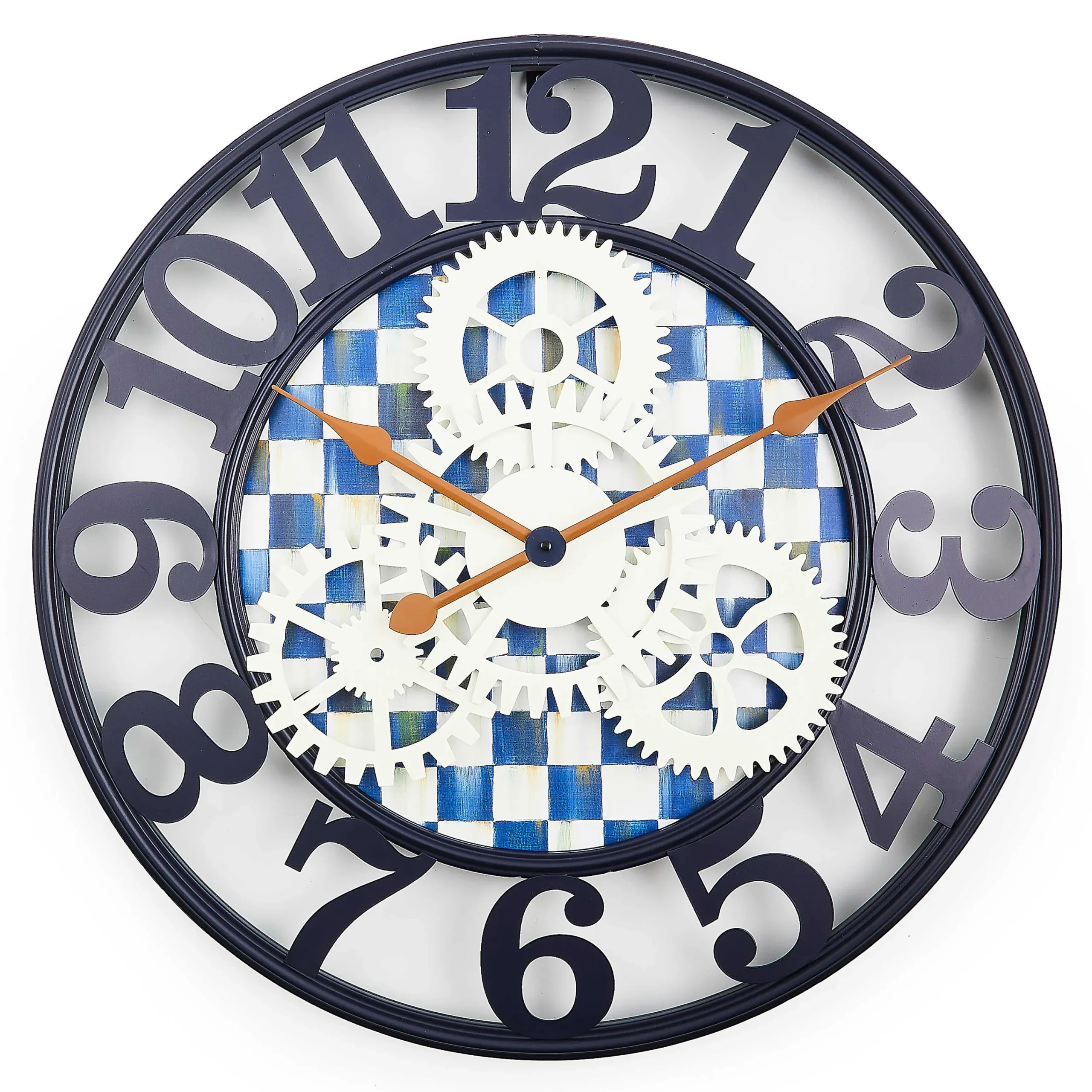 MacKenzie-Childs Room Accents<Royal Check Small Farmhouse Wall Clock